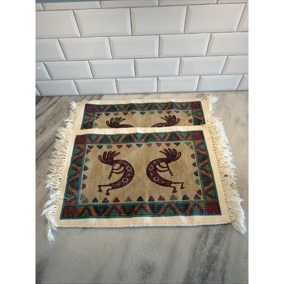 Other - Set Of 2 Vintage Kokopelli Placemats Southwest Rustic 000